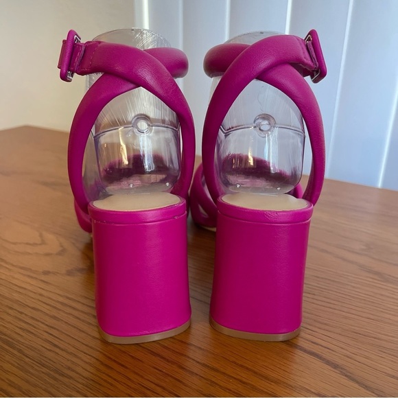 Antonio Melani Natessa Puff Strap Block Heel Sandal Magenta Size 6.5 - Picture 10 of 16